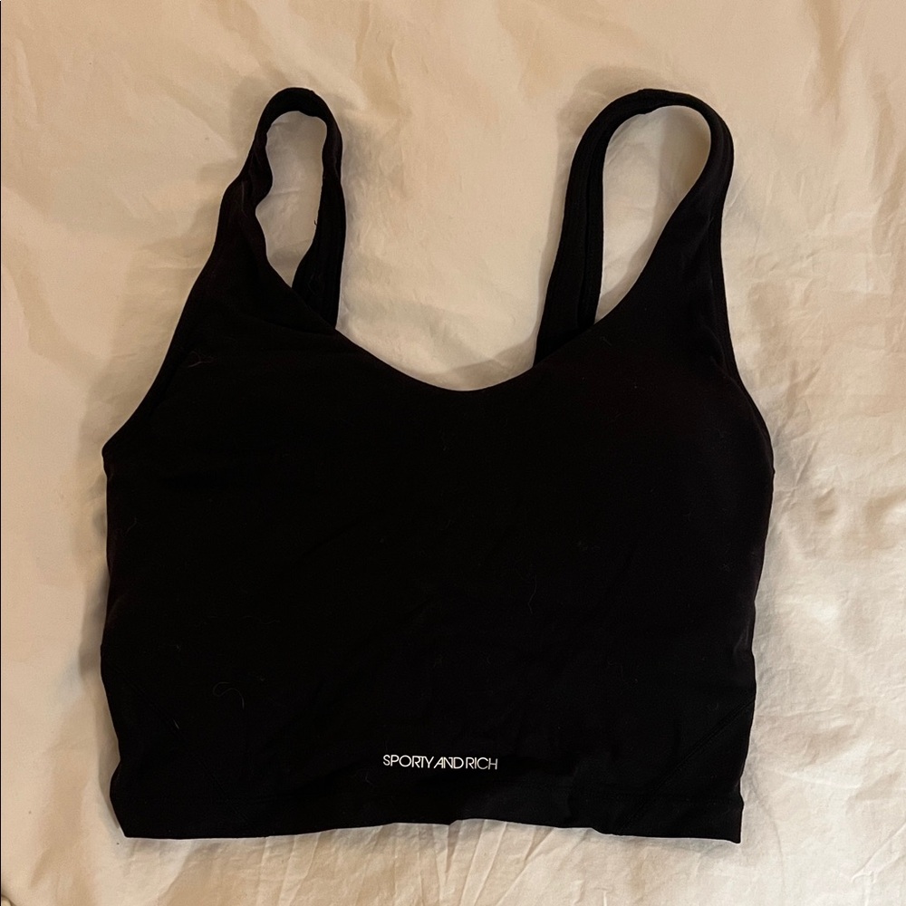 Sporty & Rich Black Sports Bra